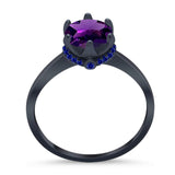 Art Deco Round Natural Stone Halo Ring