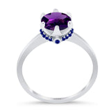Art Deco Round Natural Stone Halo Ring