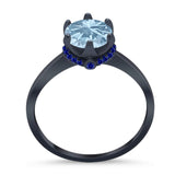 Art Deco Round Natural Stone Halo Ring