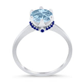 Art Deco Round Natural Stone Halo Ring
