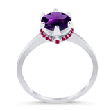 Art Deco Round Natural Stone Halo Ring