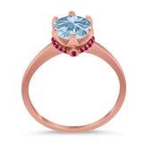 Art Deco Round Natural Stone Halo Ring