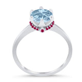 Art Deco Round Natural Stone Halo Ring