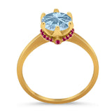 Art Deco Round Natural Stone Halo Ring