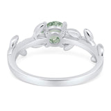 Round Natural Stone Leaf Style Ring