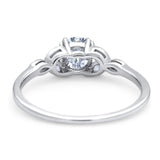 Art Deco Round Natural Stone Floral Ring