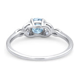 Art Deco Round Natural Stone Floral Ring