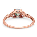 Art Deco Round Natural Stone Floral Ring