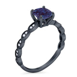 Vintage Style Round Natural Stone Ring