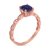 Vintage Style Round Natural Stone Ring