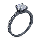 Vintage Style Round Natural Stone Ring