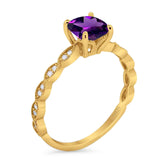 Vintage Style Round Natural Stone Ring