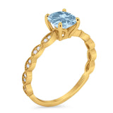 Vintage Style Round Natural Stone Ring