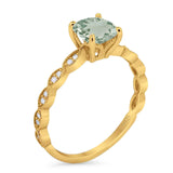 Vintage Style Round Natural Stone Ring