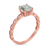 Vintage Style Round Natural Stone Ring