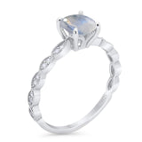 Vintage Style Round Natural Stone Ring