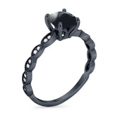 Vintage Style Round Natural Stone Ring