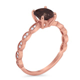 Vintage Style Round Natural Stone Ring