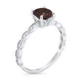 Vintage Style Round Natural Stone Ring