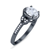 Art Deco Ring Round Natural Stone Beaded Ring