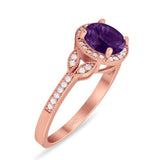 Art Deco Ring Round Natural Stone Beaded Ring