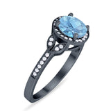 Art Deco Ring Round Natural Stone Beaded Ring