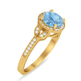 Art Deco Ring Round Natural Stone Beaded Ring