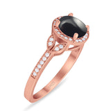 Art Deco Ring Round Natural Stone Beaded Ring