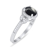 Art Deco Ring Round Natural Stone Beaded Ring