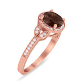 Art Deco Ring Round Natural Stone Beaded Ring