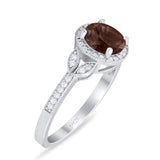 Art Deco Ring Round Natural Stone Beaded Ring