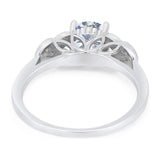 Art Deco Round Natural Stone Leaf Style Ring