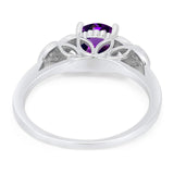 Art Deco Round Natural Stone Leaf Style Ring