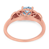 Art Deco Round Natural Stone Leaf Style Ring