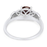 Art Deco Round Natural Stone Leaf Style Ring