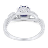 Art Deco Round Natural Stone Beaded Ring