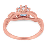 Art Deco Round Natural Stone Beaded Ring