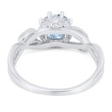 Art Deco Round Natural Stone Beaded Ring