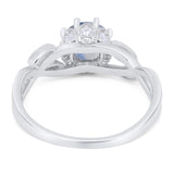 Art Deco Round Natural Stone Beaded Ring