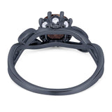 Art Deco Round Natural Stone Beaded Ring