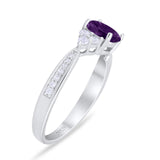 Vintage Style Round Natural Stone Ring