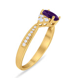 Vintage Style Round Natural Stone Ring