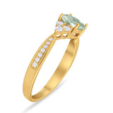 Vintage Style Round Natural Stone Ring