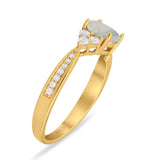 Vintage Style Round Natural Stone Ring