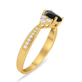 Vintage Style Round Natural Stone Ring