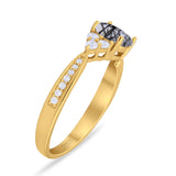 Vintage Style Round Natural Stone Ring