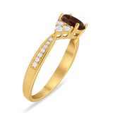 Vintage Style Round Natural Stone Ring