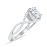 Art Deco Oval Natural Stone Infinity Ring