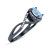 Art Deco Oval Natural Stone Infinity Ring