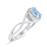 Art Deco Oval Natural Stone Infinity Ring